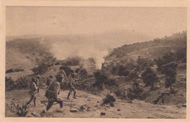 Carte postale ancienne MAROC MOROCCO SCENES DU MAROC campagne 1925 tirailleurs