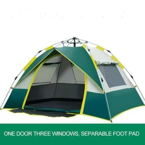 3-4 Man Full Automatic Instant Pop Up Camping Tent Family Outdoor Hiking Shelter