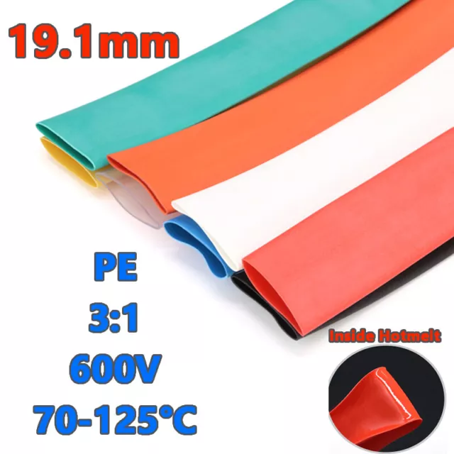 Tubo termoretraibile 3:1 adesivo rivestito in PE manicotto termoretraibile diametro 19,1 mm