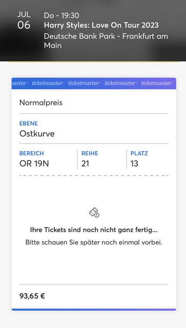 harry styles frankfurt ticket