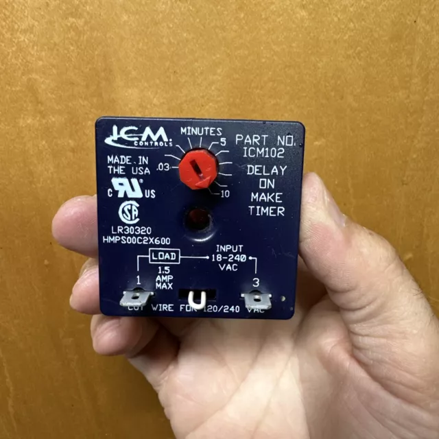 ICM Controls ICM102 Delay-on-Make Timer Time Delay Relay