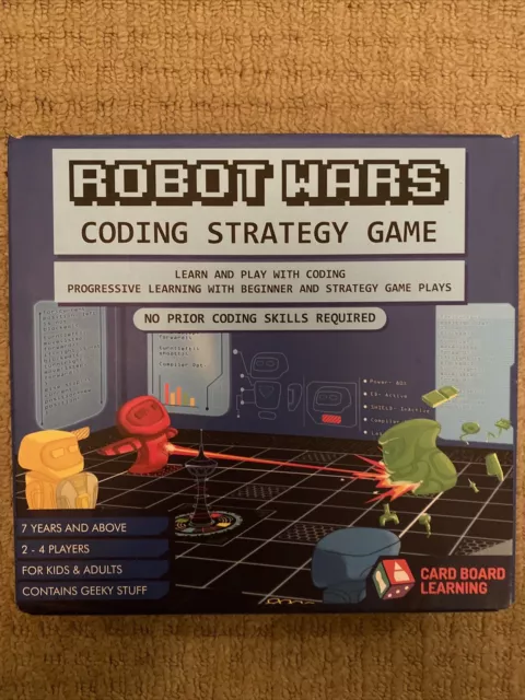 ROBOT WARS Coding Strategy Game, Learn And Play, 2-4 Player, 7yrs+ CF