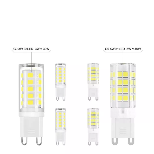 G9 LED 3W 5W Light Bulb COOL,  WARM WHITE Replacement For Halogen Capsule Bulbs