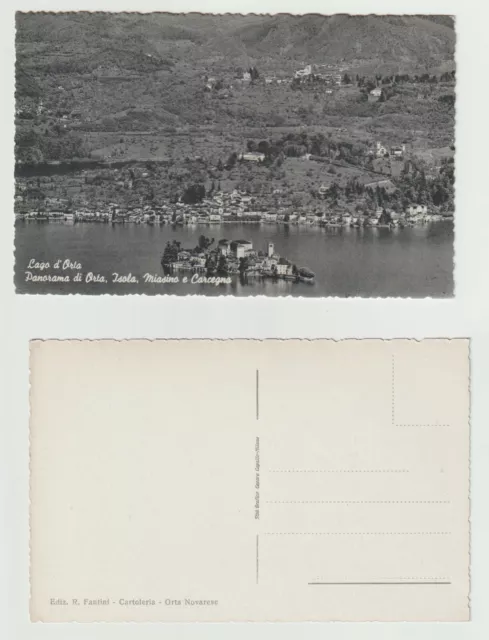 Lago D'orta Panorama Di Orta Isola Miasino E Carcegna Novara Cartolina Fp N