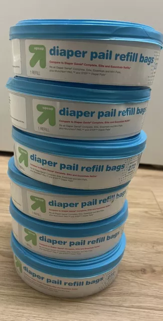 Up & Up Diaper Pail Refill Bags 6 Refills 7 Layers Help Block Odor