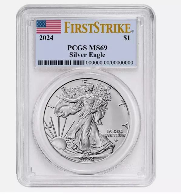 2024 $1 1-oz American Silver Eagle PCGS MS69 First Strike- FREE SHIPPING