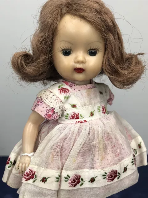 7” Vintage NASB Nancy Ann Storybook Doll Muffie Straight Leg Walker SLW  #AC 2