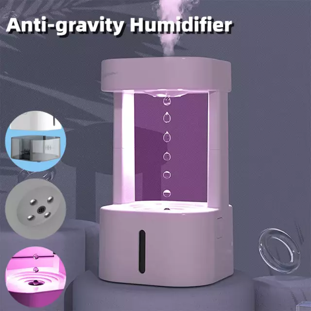 Creative Anti-Gravity Water Drop Humidifier Air Conditioning Mist Spray Househol