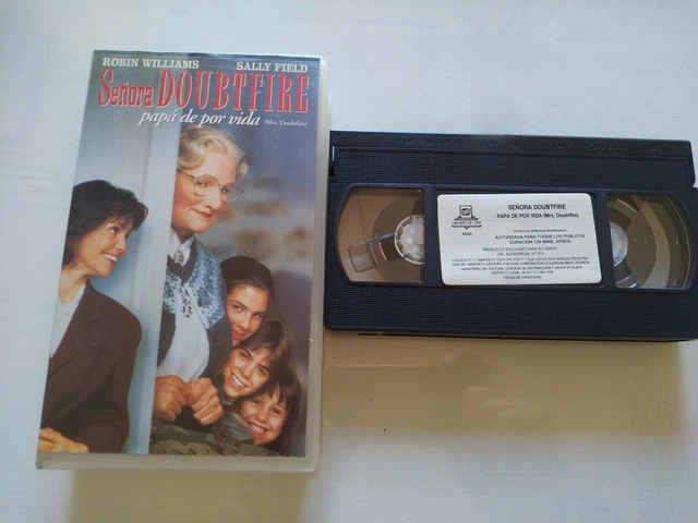 MADAME DOUBTFIRE ROBIN Williams Sally Field VHS Film Tape Espagnol 3T 