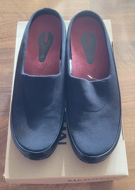 Merrell Spire Stretch Black Q-form Slip On Leather Shoes Women 10 New In Box
