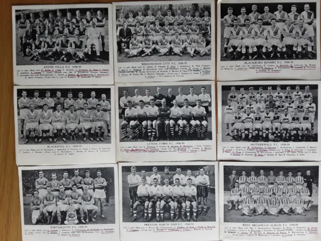 Fleetway Fussballmannschaften Mit Dem Tiger Ausgegeben ~ 1958-59 ~ Sie Wählen Welches Team