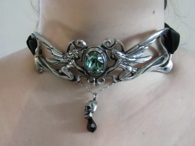A113 Pewter Bracelet: St Petersburg Tear Ribbon Bracelet | Alchemy Gothic |  Wunderwelt Fleur - Online Boutique for Gothic & Lolita Fashion