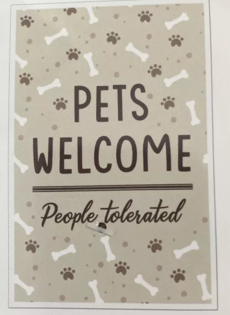 “*NEW* PETS WELCOME ” Decorative Garden Flag Dog Lover Funny Garden Yard Flag