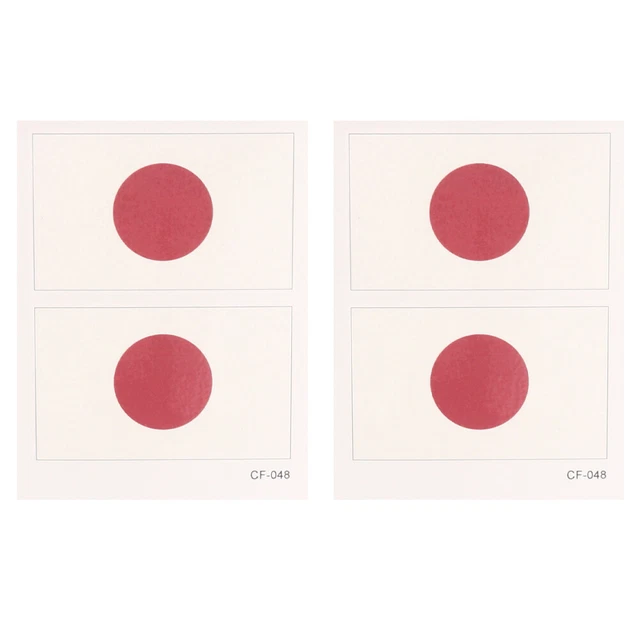 24 hojas pegatinas de bandera de Japón adorno para computadora
