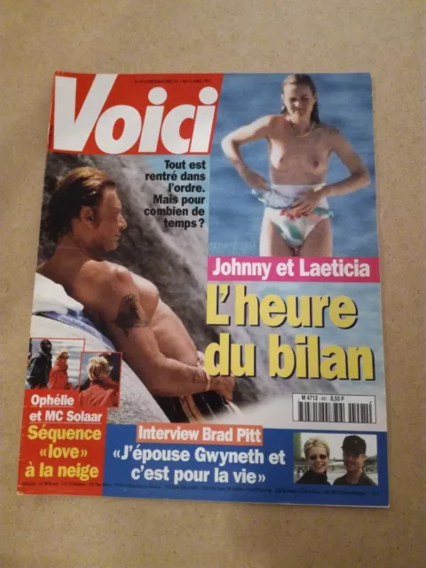 Johnny Hallyday - Magazine " Voici " n°491   04/1997