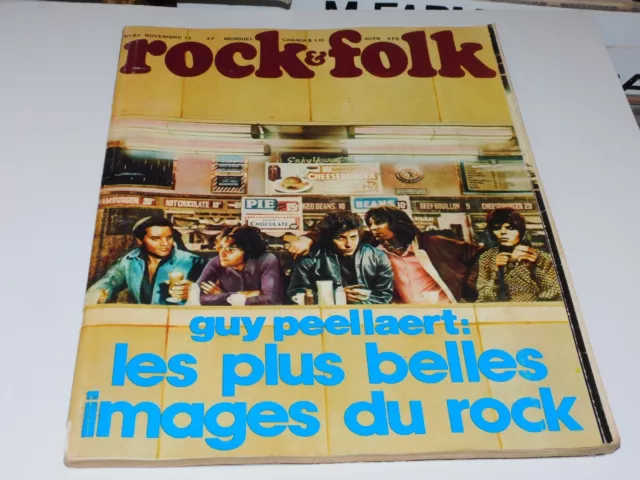 Rock & Folk - N° 82  - Novembre 1973 - Guy Peellaert - Lou Reed - Chicago ...