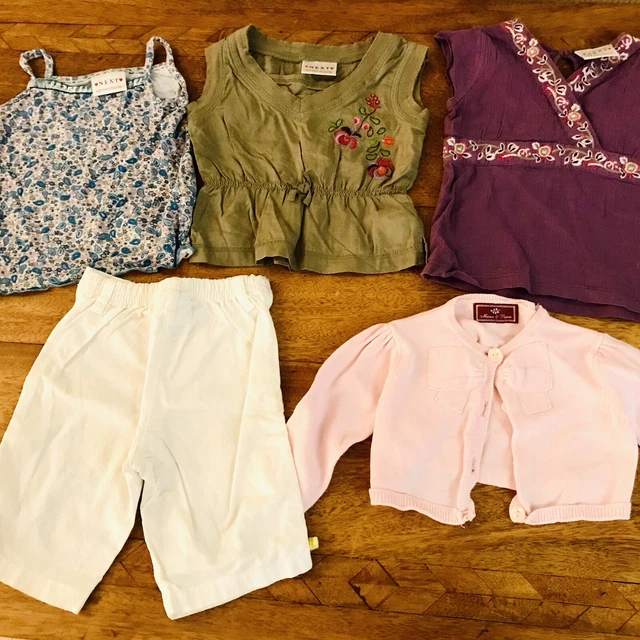 Baby Girls Large Bundle clothes,age 6-12 months. Dresses,tops, babygros,17 Items 3