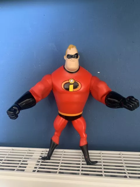 Disney Store Incredibles Mr Incredible LARGE 10" Talking Figure Hard Plastic Toy