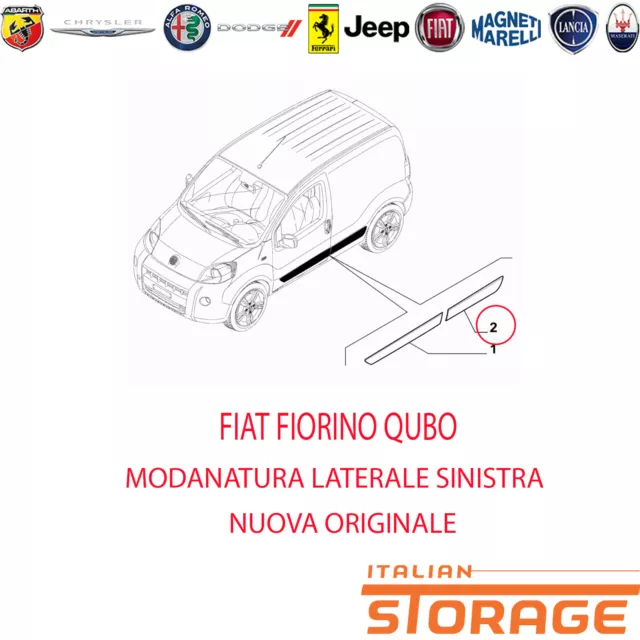 Fiat Fiorino Qubo Modanatura Laterale Sinistra Nuova Originale 735460584