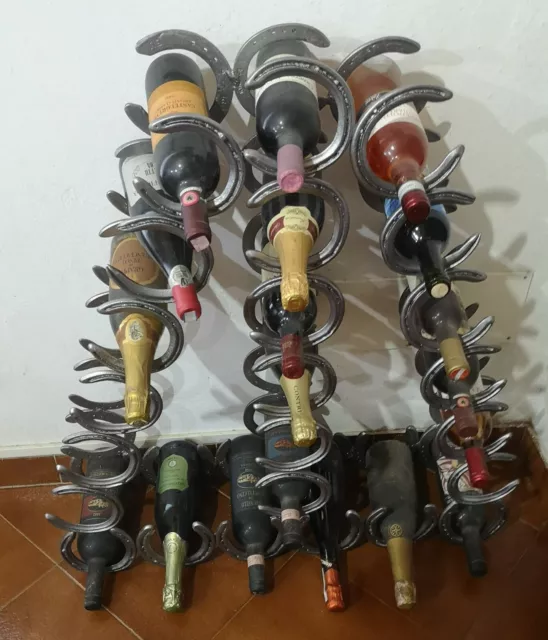Cantinetta vino artigianale porta bottiglie(24) ferri di cavallo cantina vini