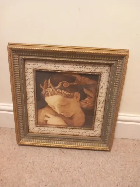 SERENE GRACE By Sid Dickens Renaissance Print In A Deep Gold Frame