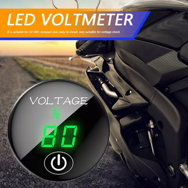 Voltmeter Auto Motorrad Voltanzeige Batterie Digital LED Anzeige 12V / 24V