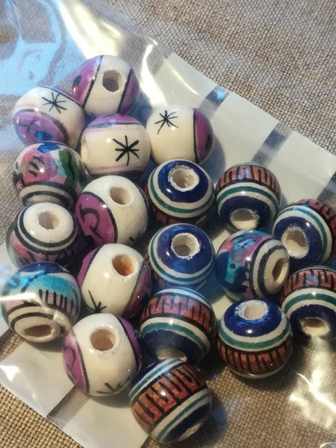 Keramikperlen Peru 19 St. Basteln Kugeln Schmuck Peru Schmucksteine