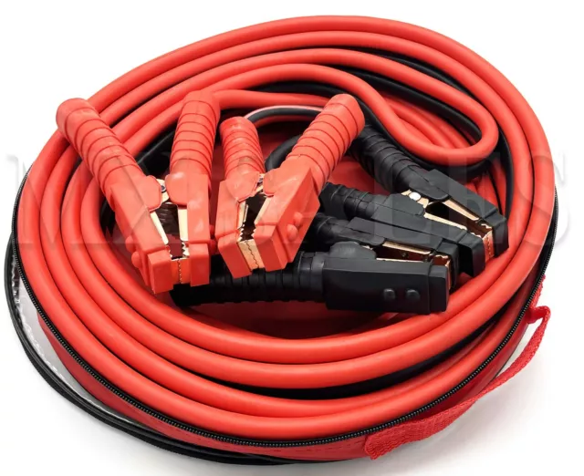 Heavy Duty 25 FT 1 Gauge Booster Cable Jumping Cables Power Jumper 1000AMP