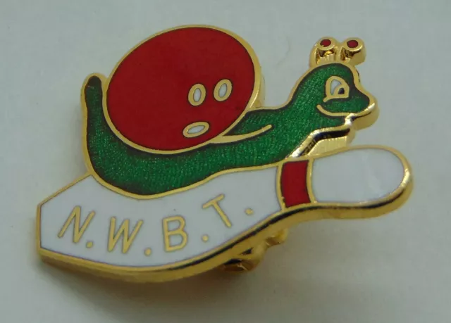 Vintage 1990's Bowling Ball NWBT Snail  Lapel Pin Back