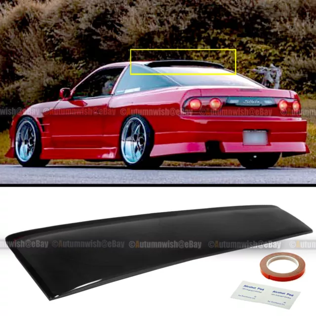 Fit 89-94 240SX S13 Hatchback Rear Window Roof Sun Rain Shade Vent Visor Spoiler