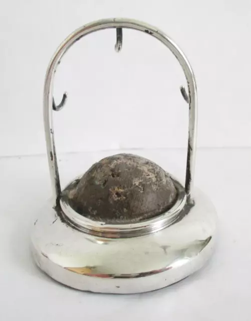 ANTIQUE SILVER 3 HOOK RING HOLDER & STICK or HATPIN STAND CHESTER 1905 CS*FS