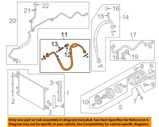 FORD OEM 1114 Mustang Condenser, Compressor LinesAc Tube CR3Z19972B