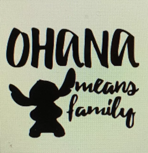 Ohana Stitch Sticker Lilo And Stitch Kawaii Calconanias Varro Disney Decal
