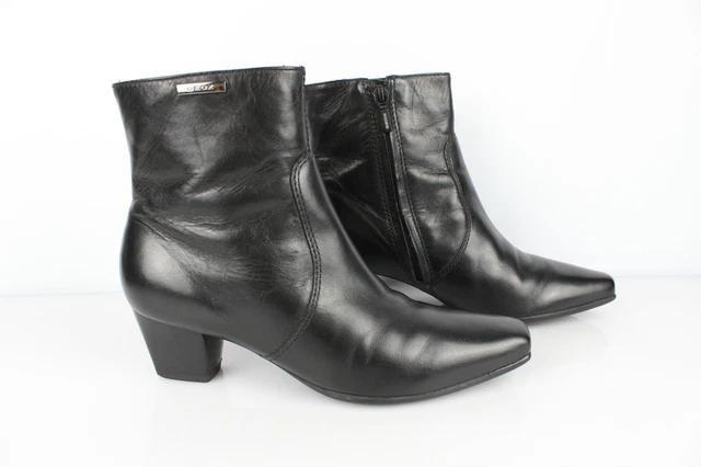 GEOX Bottines confort petit talon cuir noir T 36,5 Très bon état
