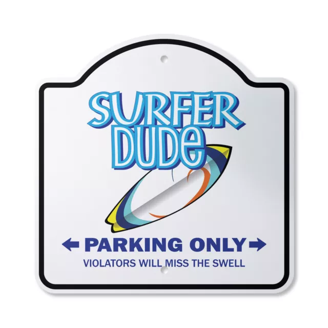 Surfer Dude Plastic Sign Surfboard Surf Ocean Boy Wax Beach Bum Sun Fu