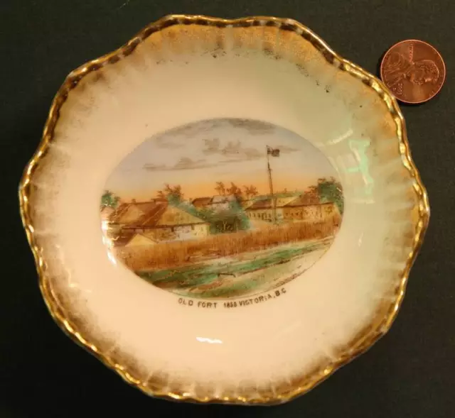 1910s Era Victoria British Columbia Old Fort 1858 Wheelock / Jonroth candy dish-