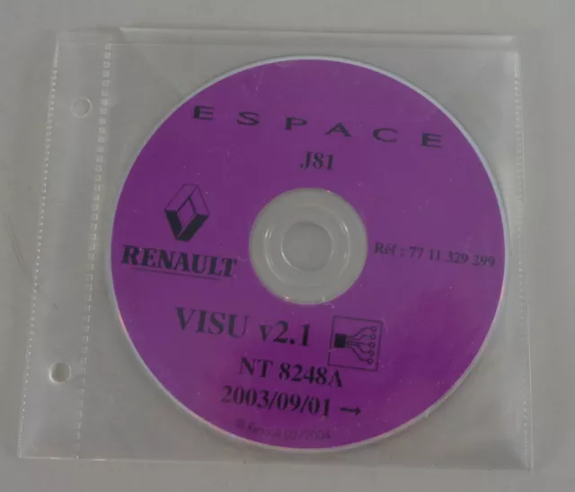 Elektrische Schaltpläne auf CD Renault Espace J81 Modelljahr ab 09/2003