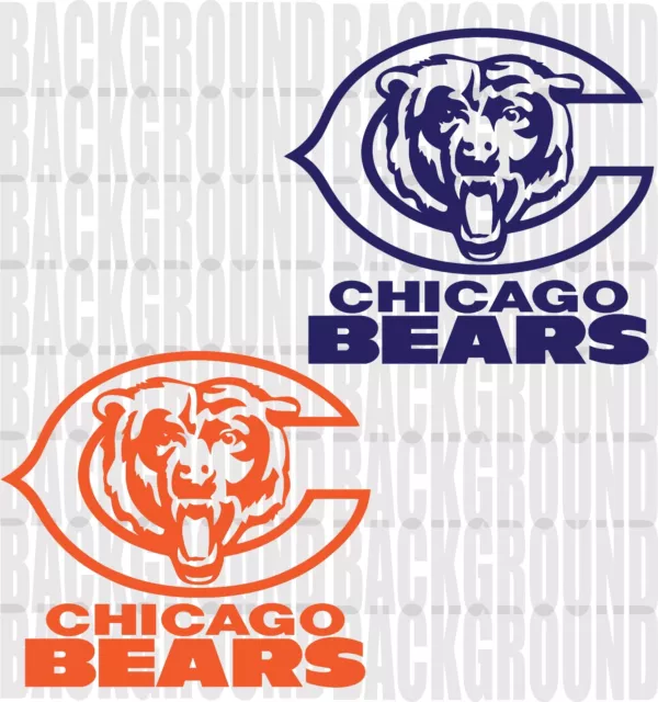 2 Chicago Bears Cornhole Decals LARGE 11x10" Bean Bag Toss Sticker Baggo