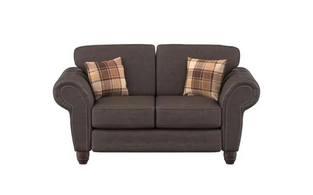ScS County Rodeo Mahogany & Winnie Check 2 Seater Standard Back Sofa RRP £1219