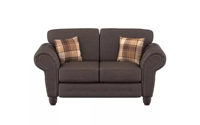 ScS County Rodeo Mahogany & Winnie Check 2 Seater Standard Back Sofa RRP £1219