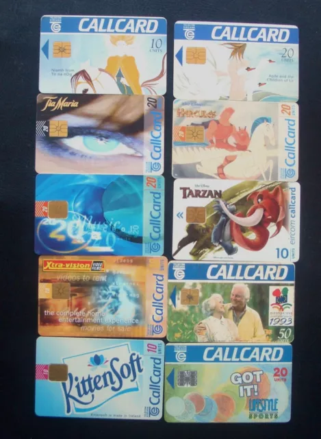 Ireland 10 different PHONE CARDS Telecom Eireann lot #17