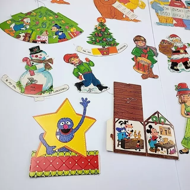 RARE Vintage Muppets & Walt Disney Productions Paper Folding Christmas Ornaments 2