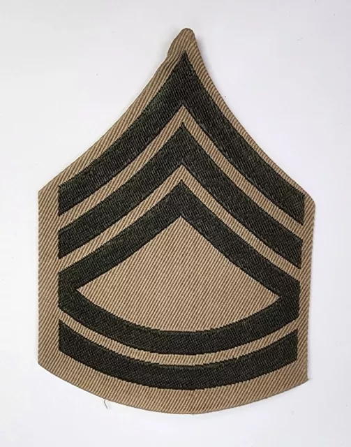 WWII USMC Gunnery Sergeant Khaki Summer Service Chevrons Single Patch