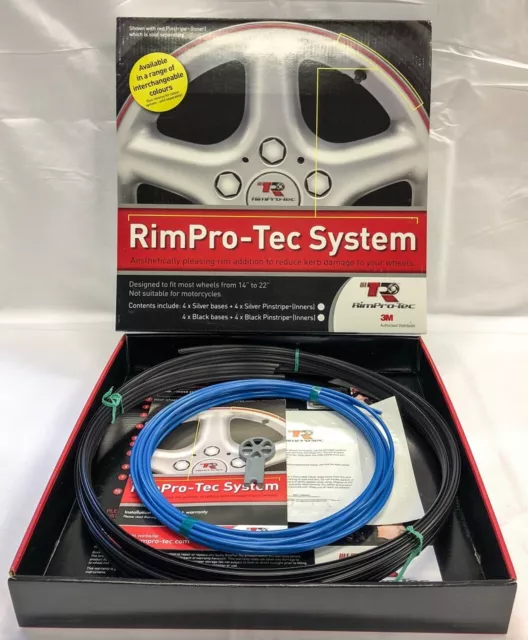 PROTEZIONE RUOTE (RIM-PRO TEC) 4x Nero Esterno con 4x Azzurro Interno 14"-22"