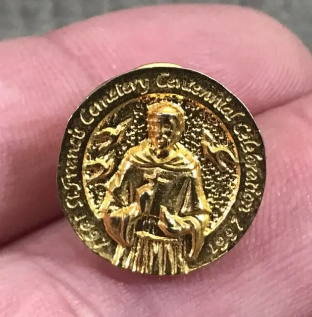 St. Francis Cemetery Centennial Celebration 1897 1997 Lapel Hat Jacket Vest Pin