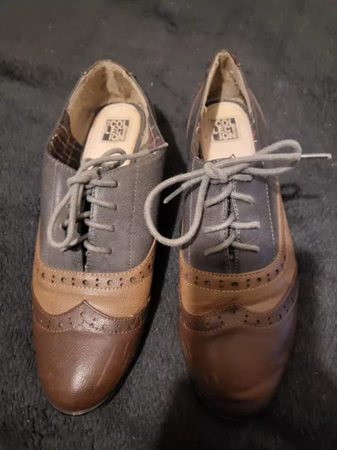 LADIES SIZE 7 40 Debenhams The Cool Collection Lace Up Shoes Colour Black Brown 7.99 PicClick UK