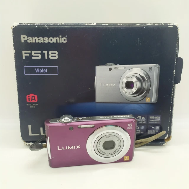 Panasonic LUMIX DMC-FS18/DMC-FH5 16.1MP Digital Camera (Purple/Violet) + Box