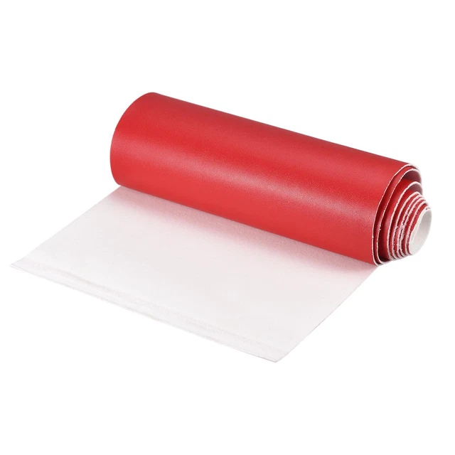 Sintetico Pelle Lenzuola,PU Pelle per Creazione Artigianato,20x135cm Rosso
