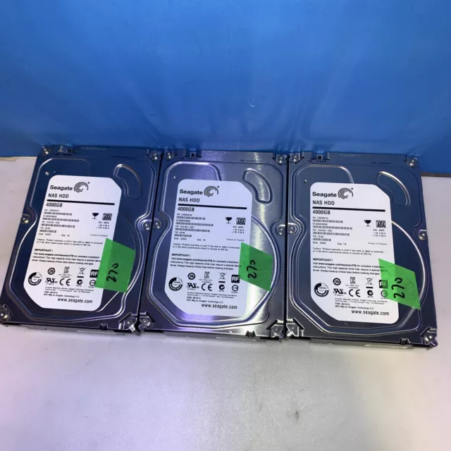 (3x) SEAGATE NAS ST4000VN000 1TB 3.5 INCH SATA Hard drives