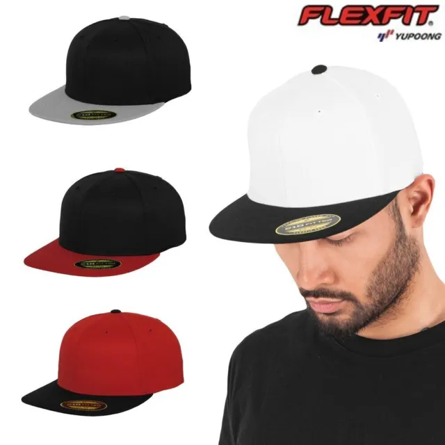 Flexfit by Yupoong Premium 210 Fitted 2 Tone - Unisex Flat Peak Baseball Cap